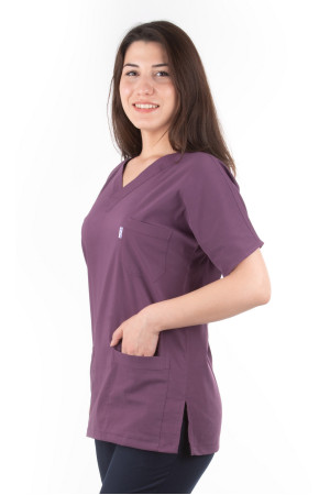 Mürdüm Likralı Yarasa Kol V Yaka Model