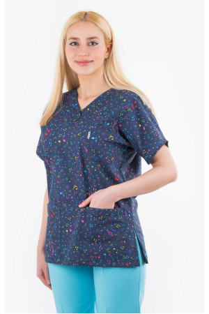 Nota Desen Yarasa Kol V Yaka Model Tek Üst Terycotton