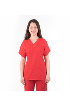 Kırmızı Yarasa Kol V Yaka Model