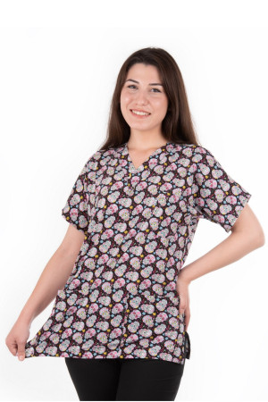 Likralı Renkli Kuru Kafa Yarasa Kol V Yaka Model