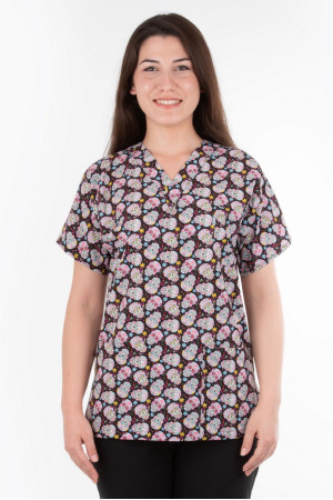 Likralı Renkli Kuru Kafa Yarasa Kol V Yaka Model