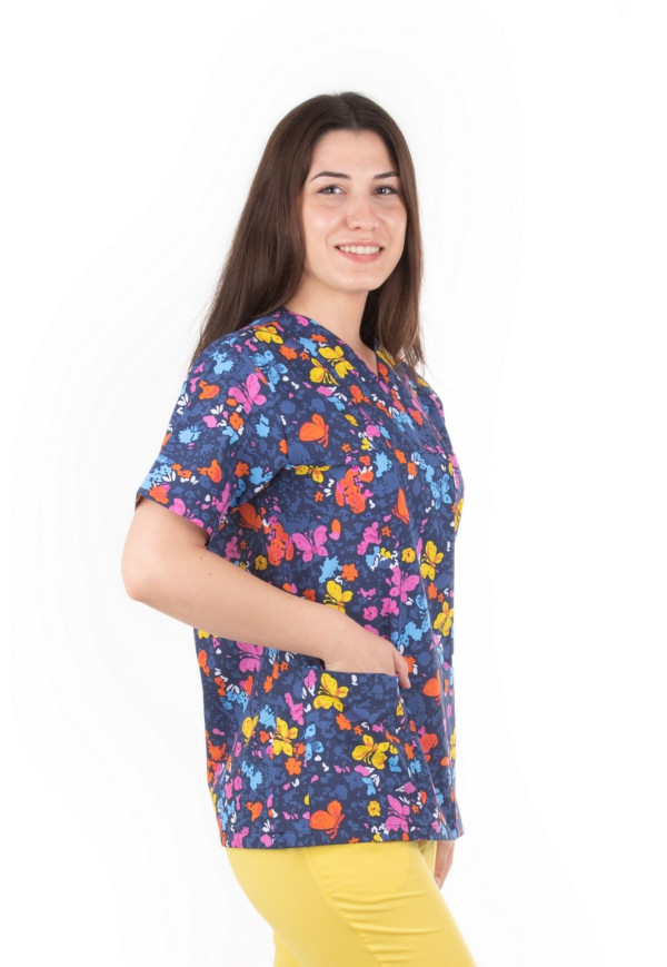 Kelebek Desen Zarf Yaka Model