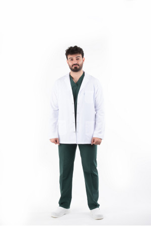 DÖ 053 Öğretmen Önlüğü, Ceket Boy, Ceket Yaka, Çıtçıtlı, Beyaz Alpaka, Uzun Kol DÖ 053 Öğretmen Önlüğü, Ceket Boy, Ceket Yaka, Çıtçıtlı, Beyaz Alpaka, Uzun Kol