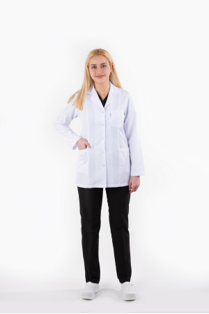 DÖ 019 Öğretmen Önlüğü, Kuplu Model, Ceket Yaka, Çıtçıtlı, Beyaz Alpaka, Ceket Boy, Uzun Kol DÖ 019 Öğretmen Önlüğü, Kuplu Model, Ceket Yaka, Çıtçıtlı, Beyaz Alpaka, Ceket Boy, Uzun Kol
